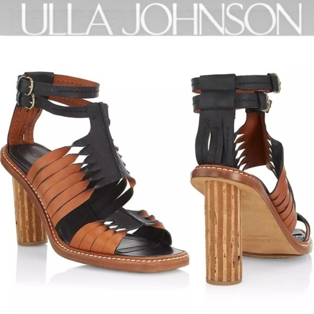 Ulla Johnson Madeira Twisted Slingback Sandals in Black & Brown EU 37 690$